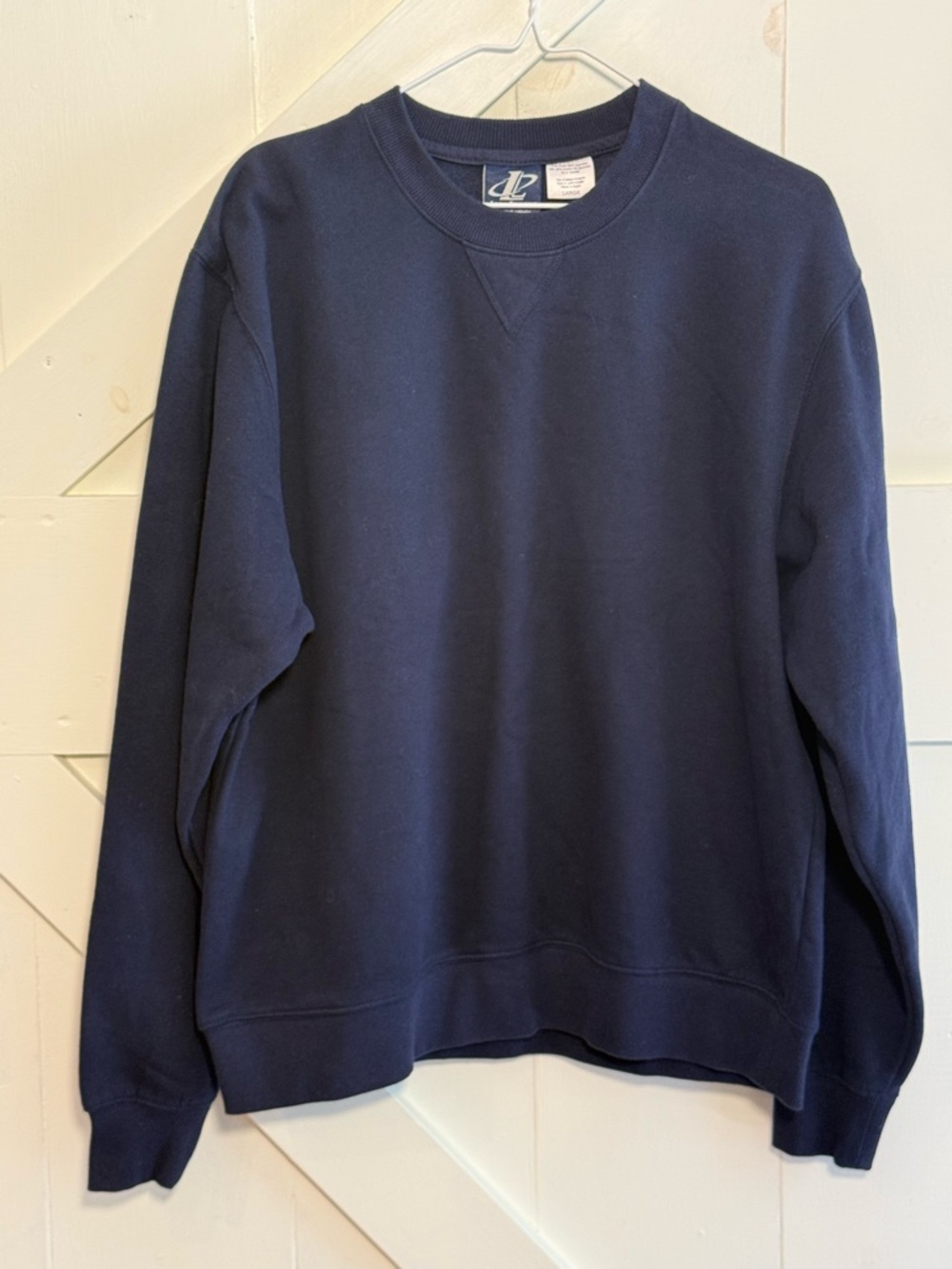 Logo Athletic Navy Blue Crewneck Sweatshirt Large Reebok LocoAthletic Pullover